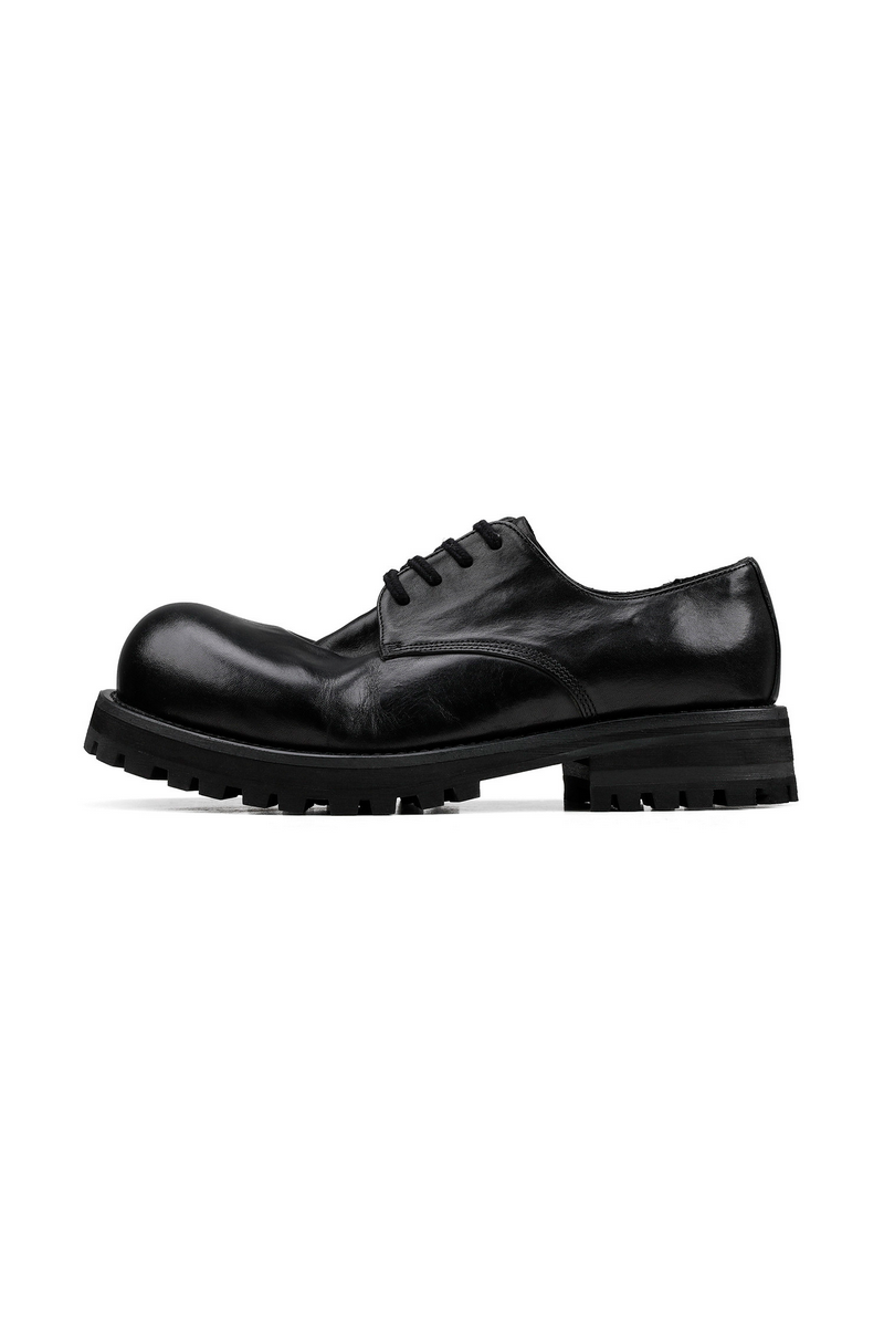 Platform Horsehide Derby Shoes