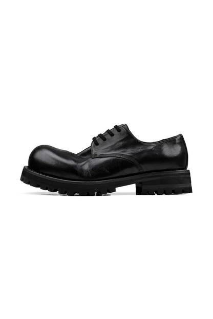 Platform Horsehide Derby Shoes
