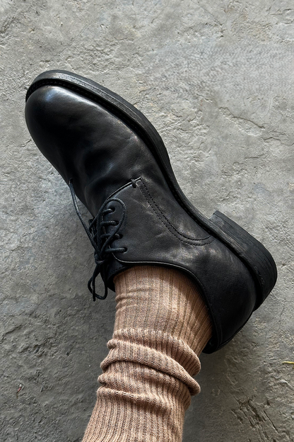 Washed Horsehide Loafer Shoes