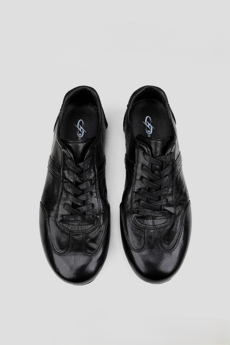 Washed Horsehide Trainer Sneakers
