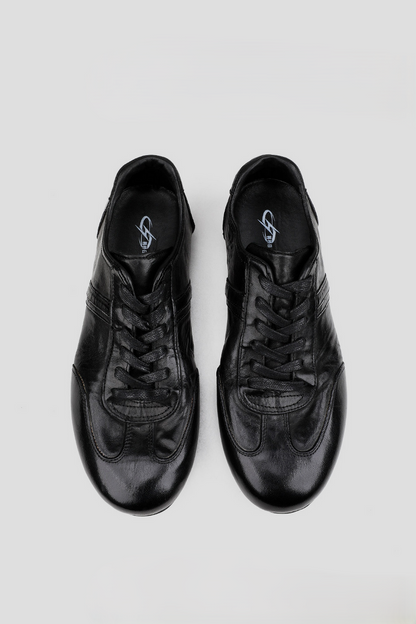 Washed Horsehide Trainer Sneakers