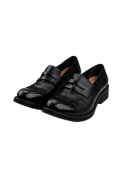 Pointed Leather Loafer Shoes