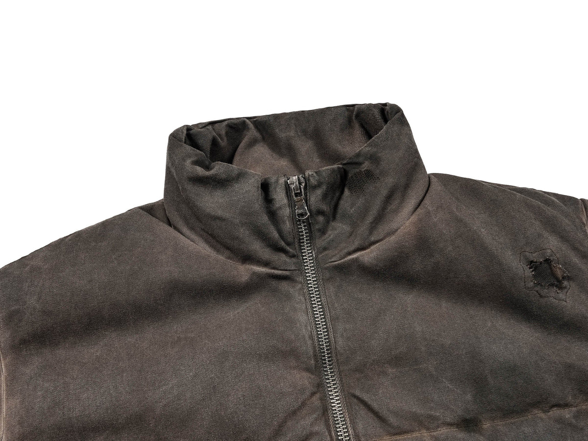 UNDERWATER Distressed Wanderer Patchwork Padded Jacket