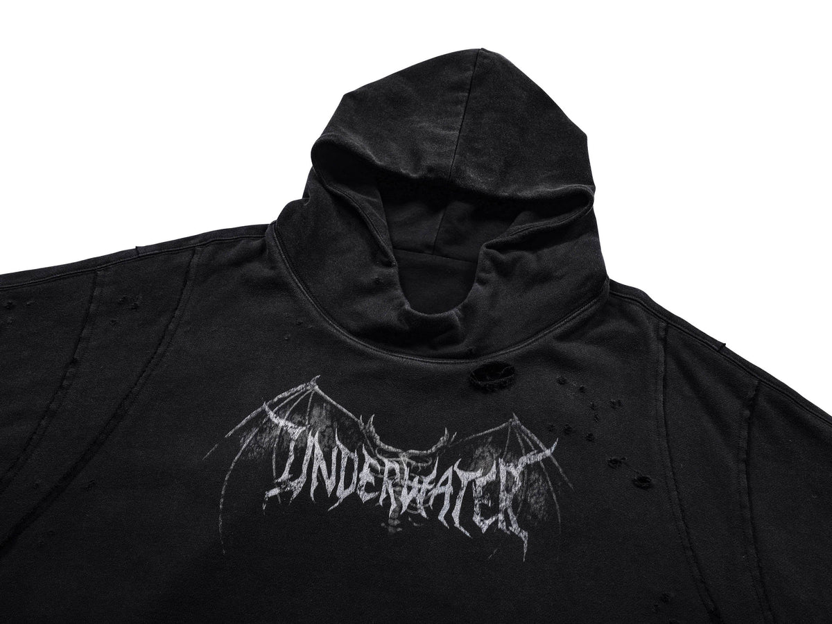UNDERWATER Hellbound Wing Distressed Elevated Hoodie