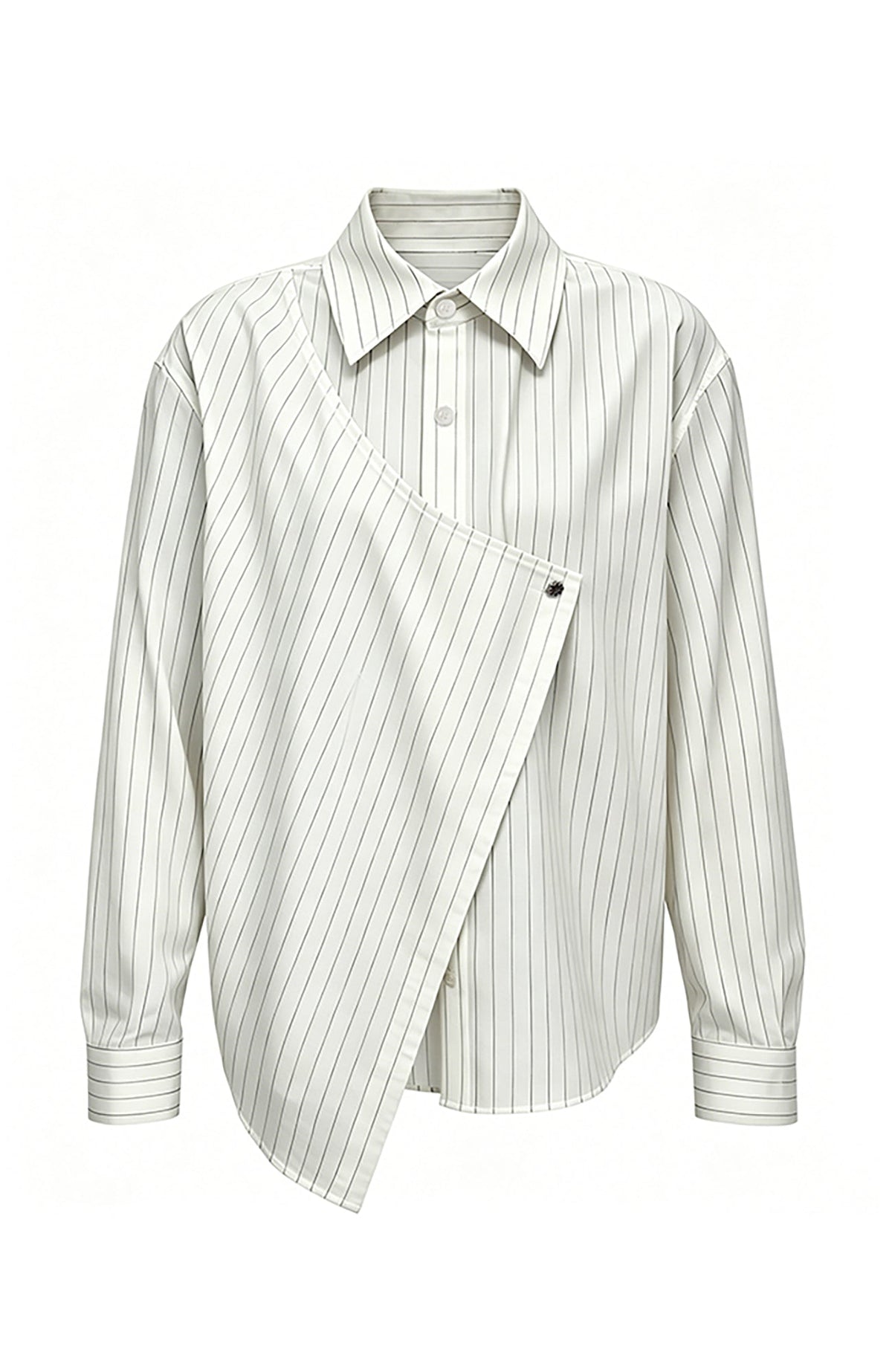 KREATE Asymmetric Layered Stripe Shirt