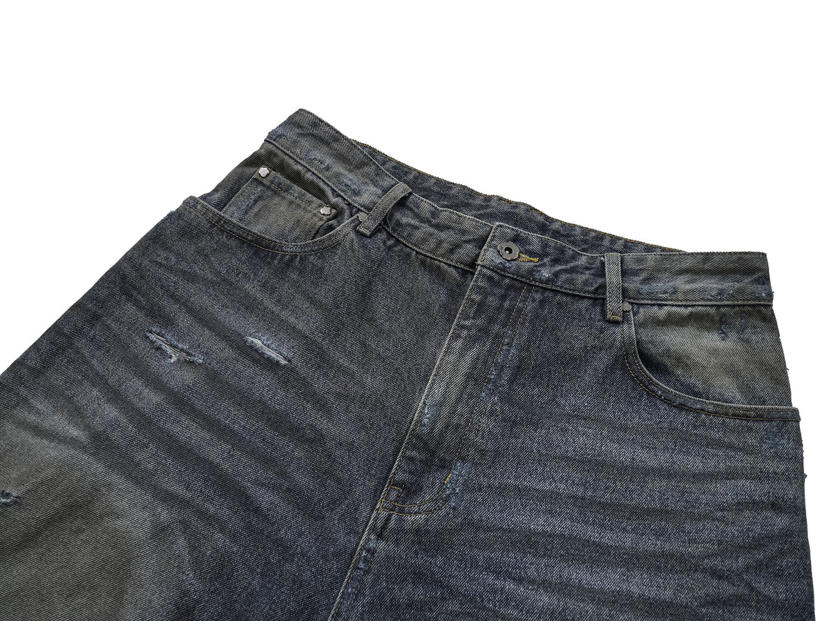 UNDERWATER Muddy Ripped Baggy Jeans