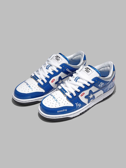 Electric Blue Retro Platform Sneakers