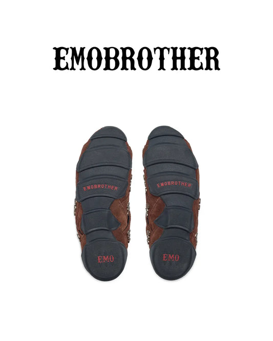 EMO Layered Suede Embroidered Sneaker