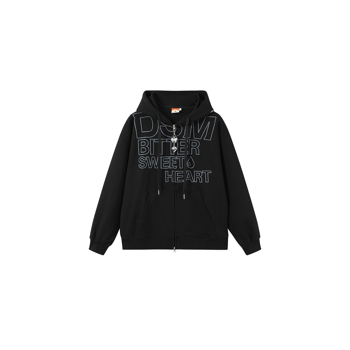 DONSMOKE Hairclip Graphic Double-Zip Hooded Jacket