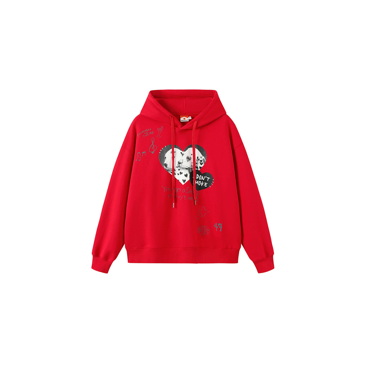 DONSMOKE Puppy Heart Doodle Hoodie