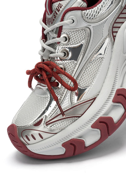 Red Papillon Platform Sneakers