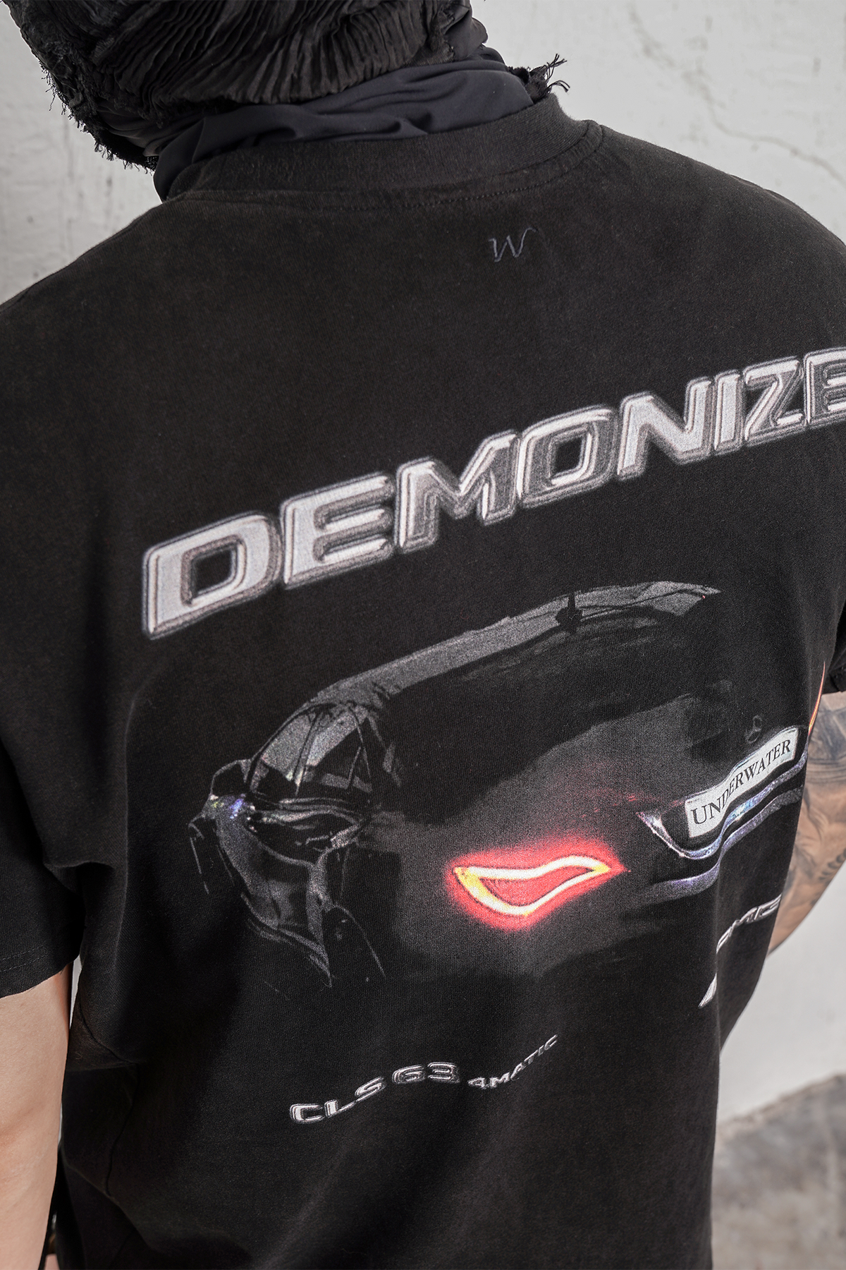 UNDERWATER Demon Eye Racing Graphic Washed T-Shirt