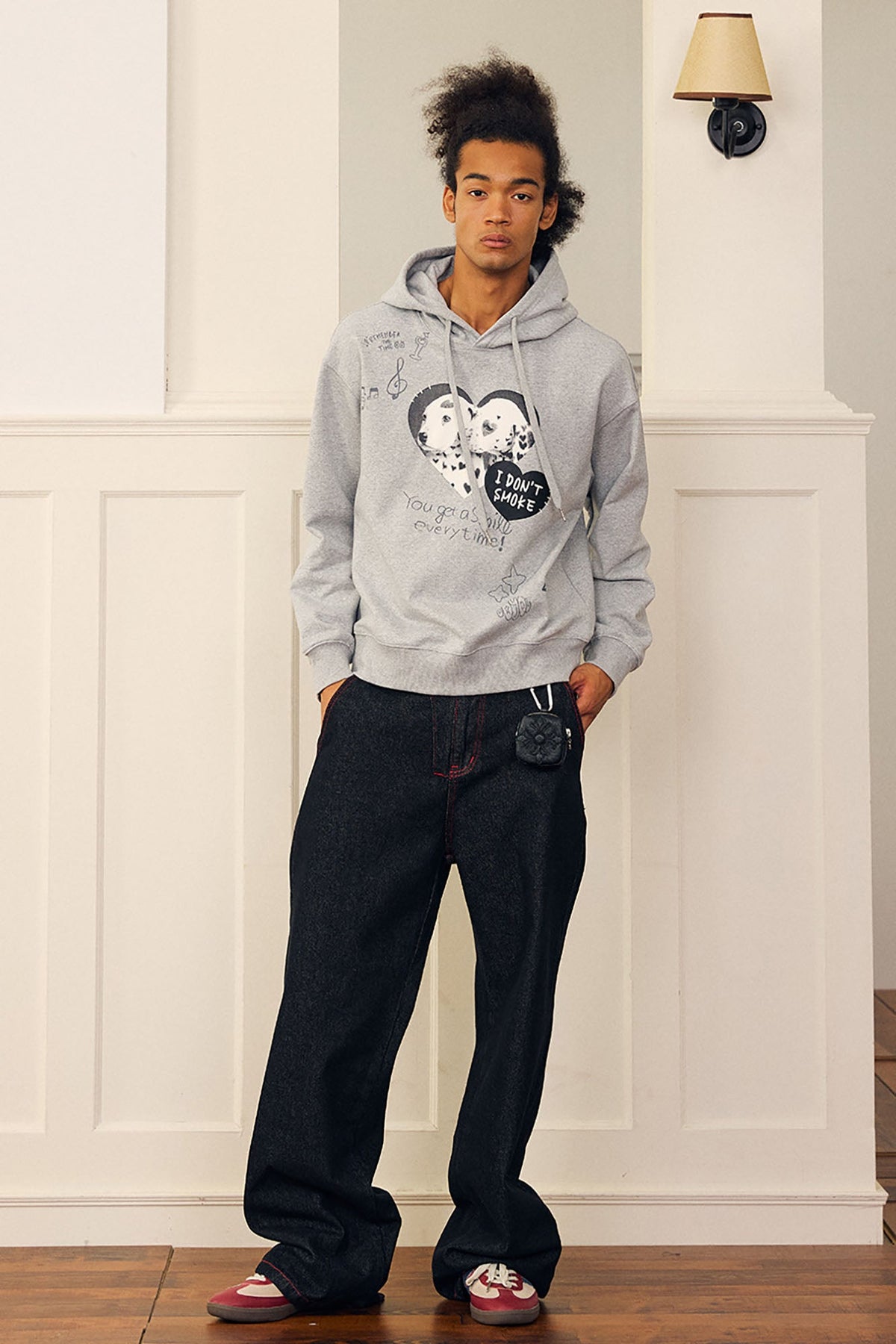 DONSMOKE Puppy Heart Doodle Hoodie
