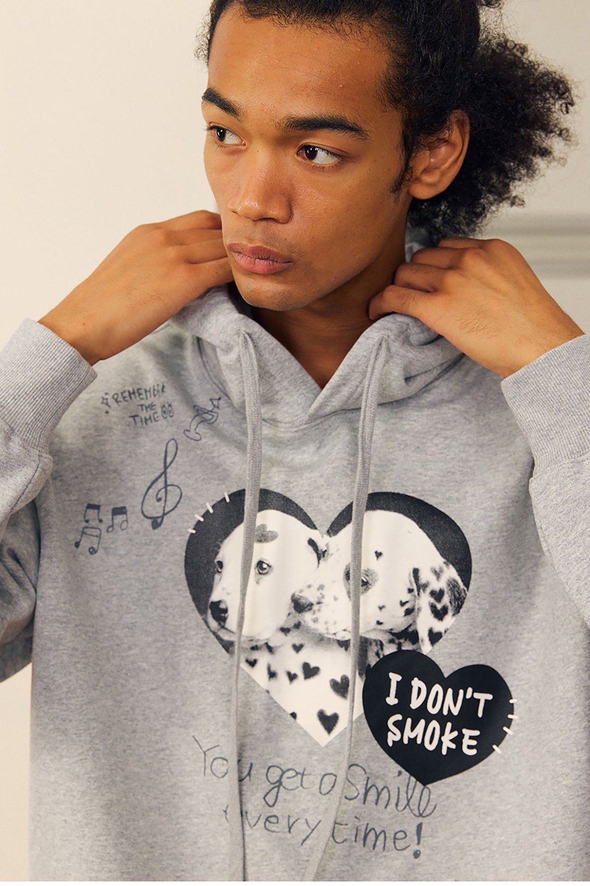 DONSMOKE Puppy Heart Doodle Hoodie