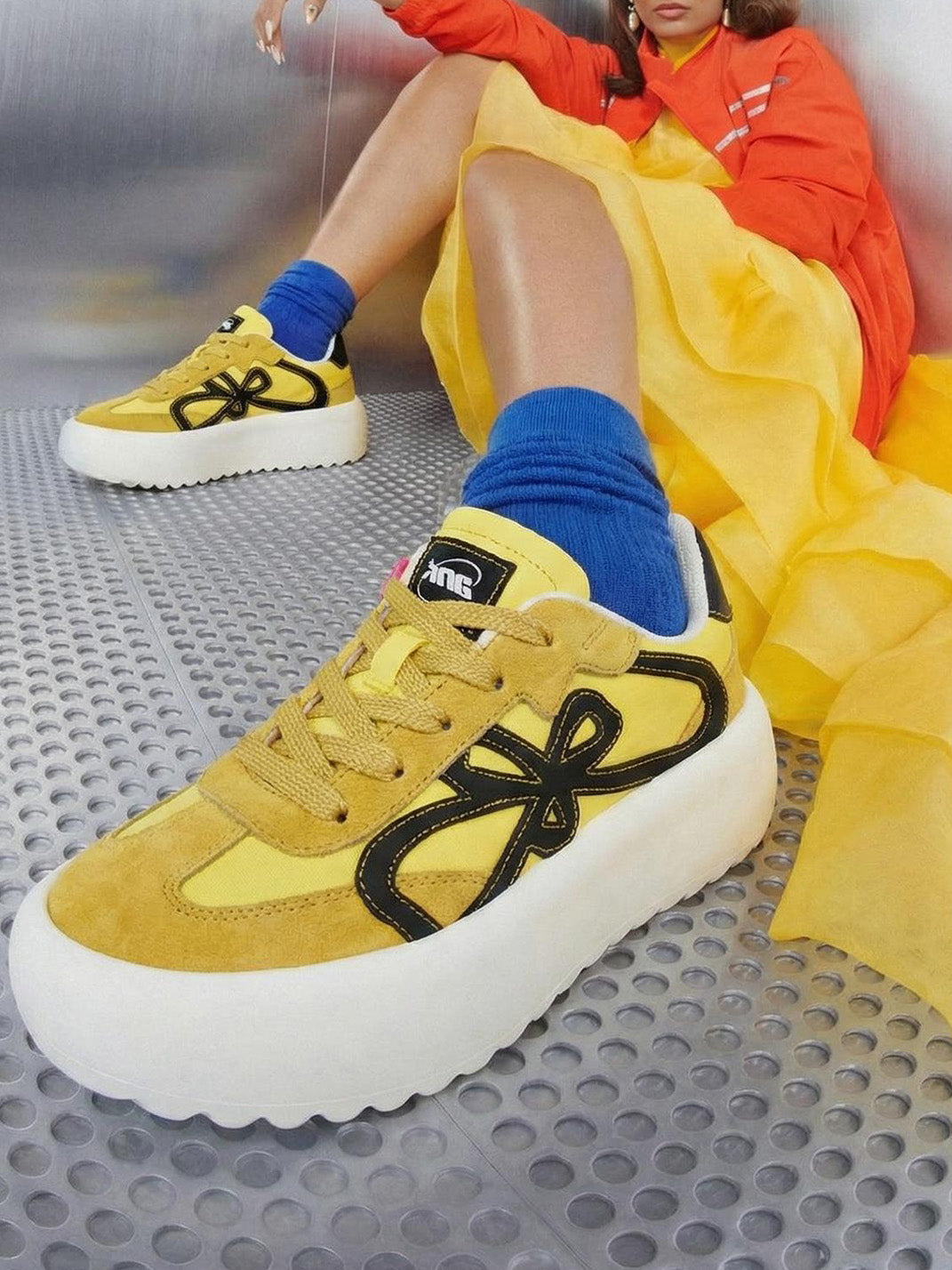 Lucky Four-Leaf Chunky Platform Sneakers