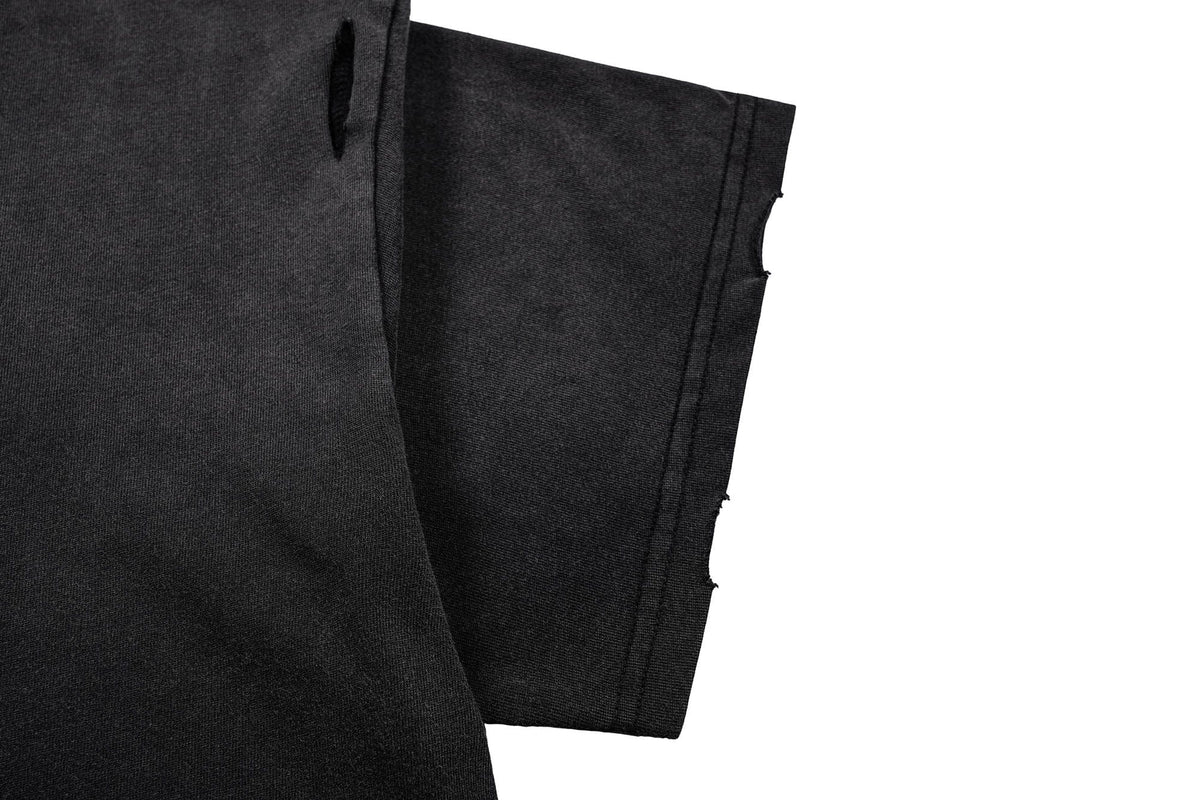 UNDERWATER Washed Ripped Gradient T-Shirt Black