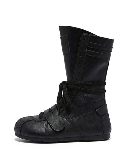 Black Knock Out Pro Leather Boxer Boots