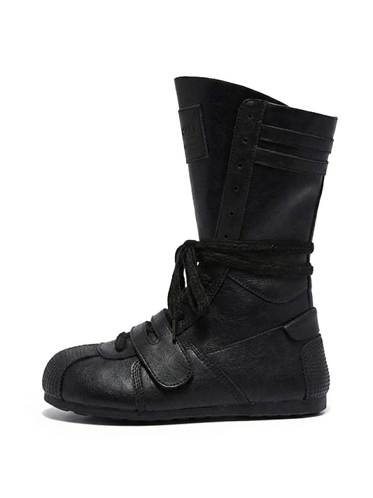 Black Knock Out Pro Leather Boxer Boots