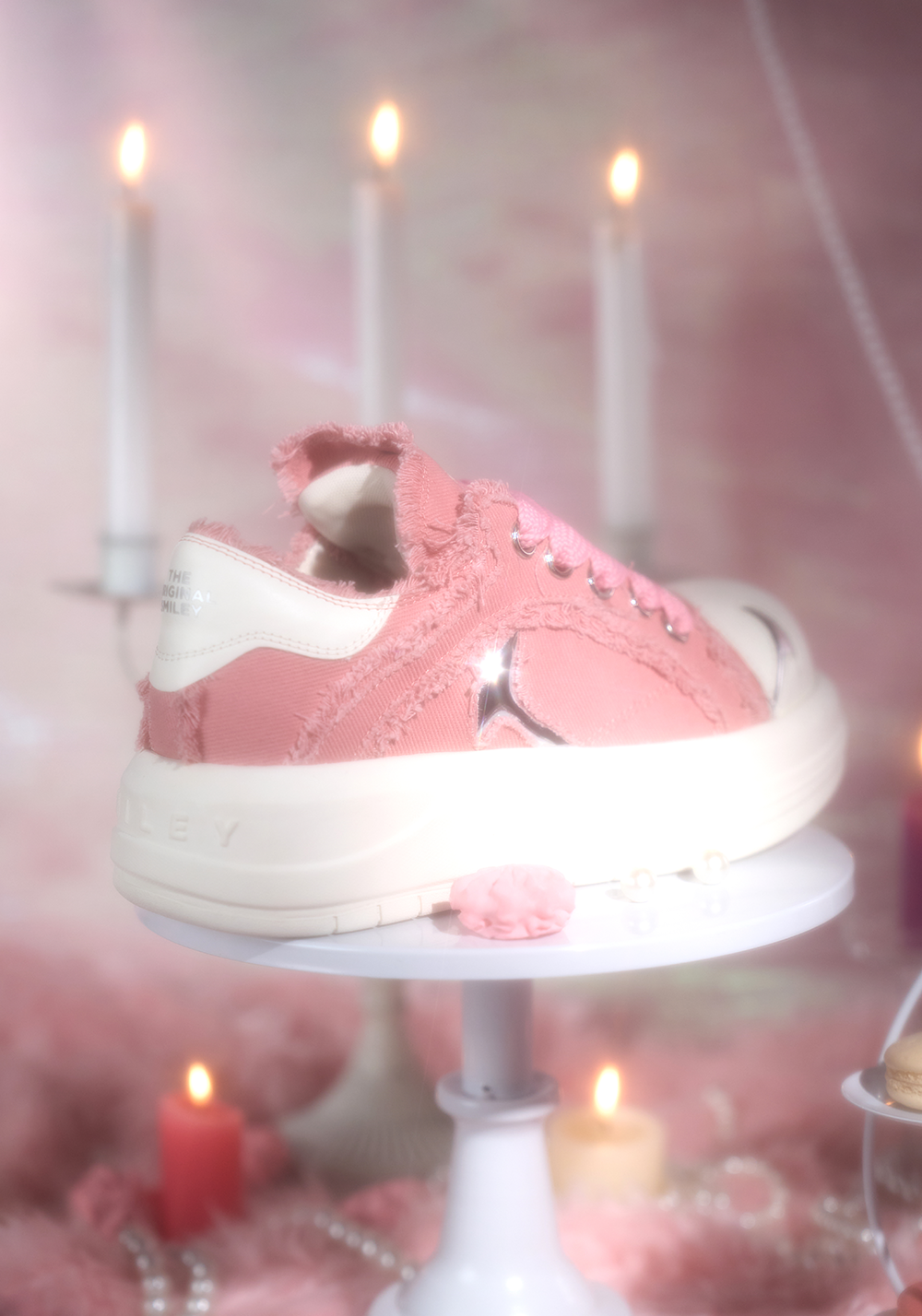 Pink Beluga Platform Skate Sneakers