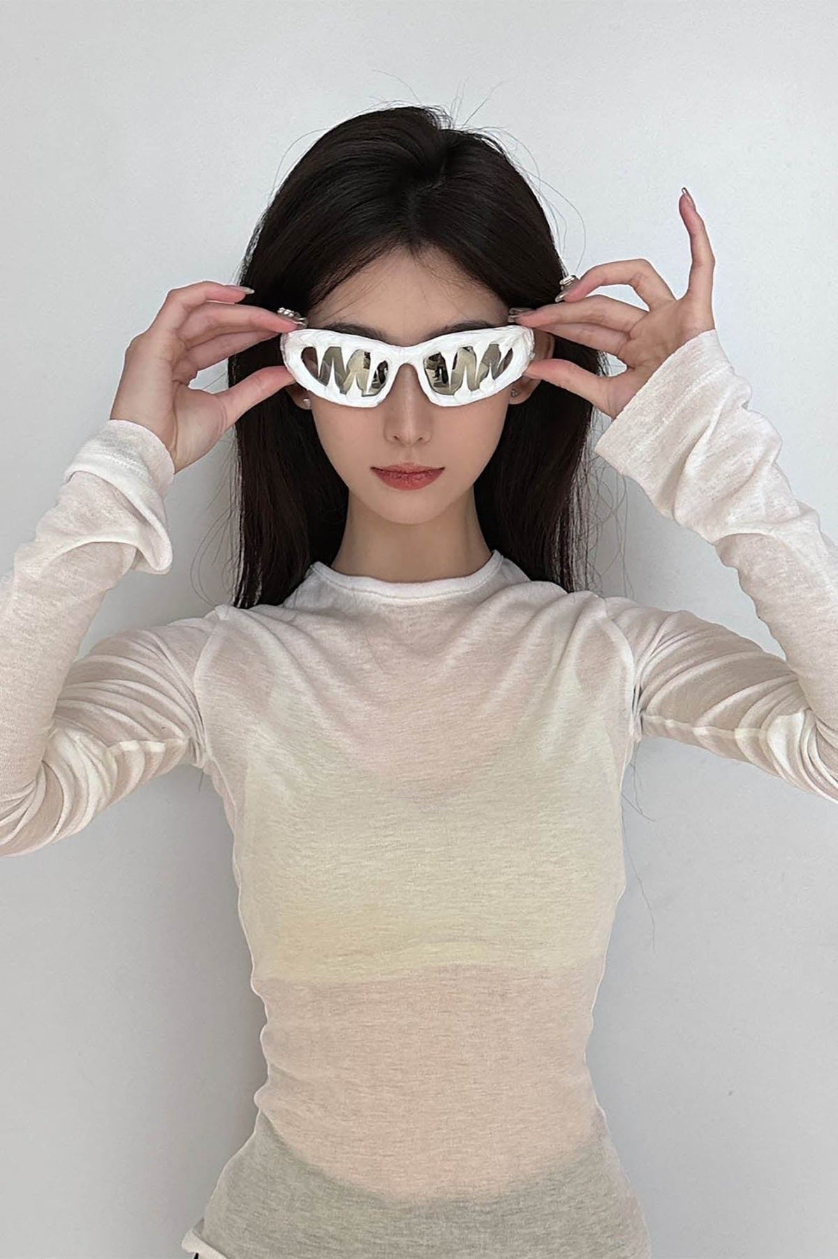 Pi0neeR Ice Melt Dripped Resin Sunglasses