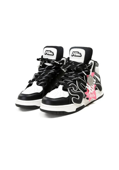 Black Time Gear High-Top Skate Sneakers