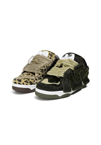 Leopard Low-Top Skate Sneakers