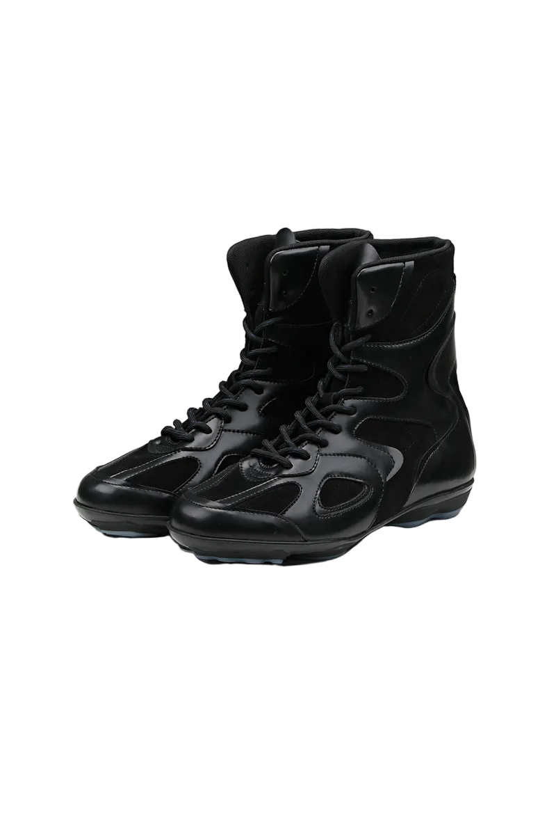 Paneled High Top Boxing Boots