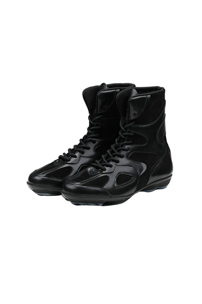 Paneled High Top Boxing Boots
