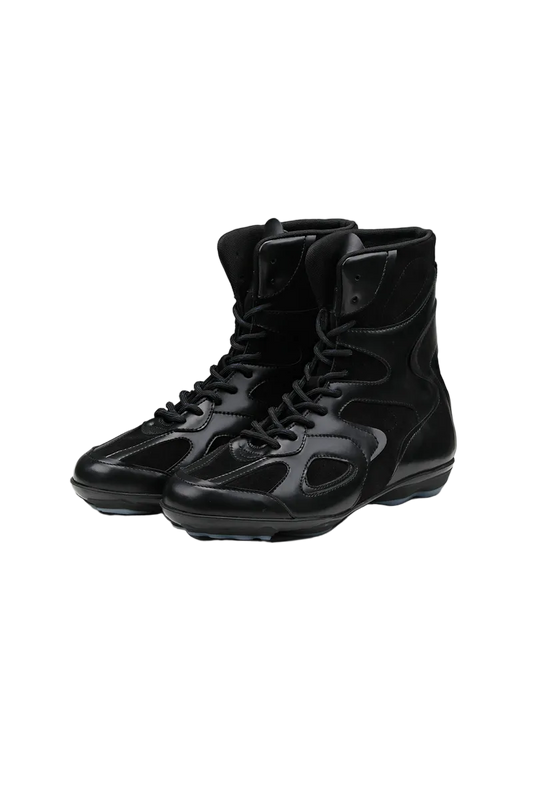 Paneled High Top Boxing Boots