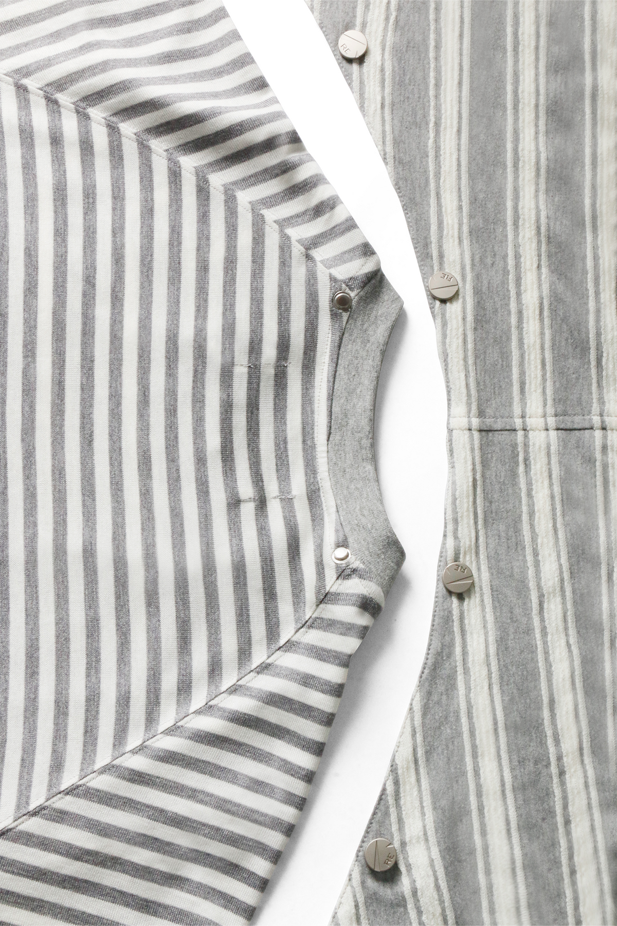 RELABEL Striped Wool-Blend Detachable Hood Tee