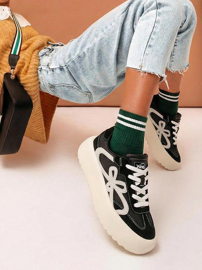 Lucky Four-Leaf Chunky Platform Sneakers