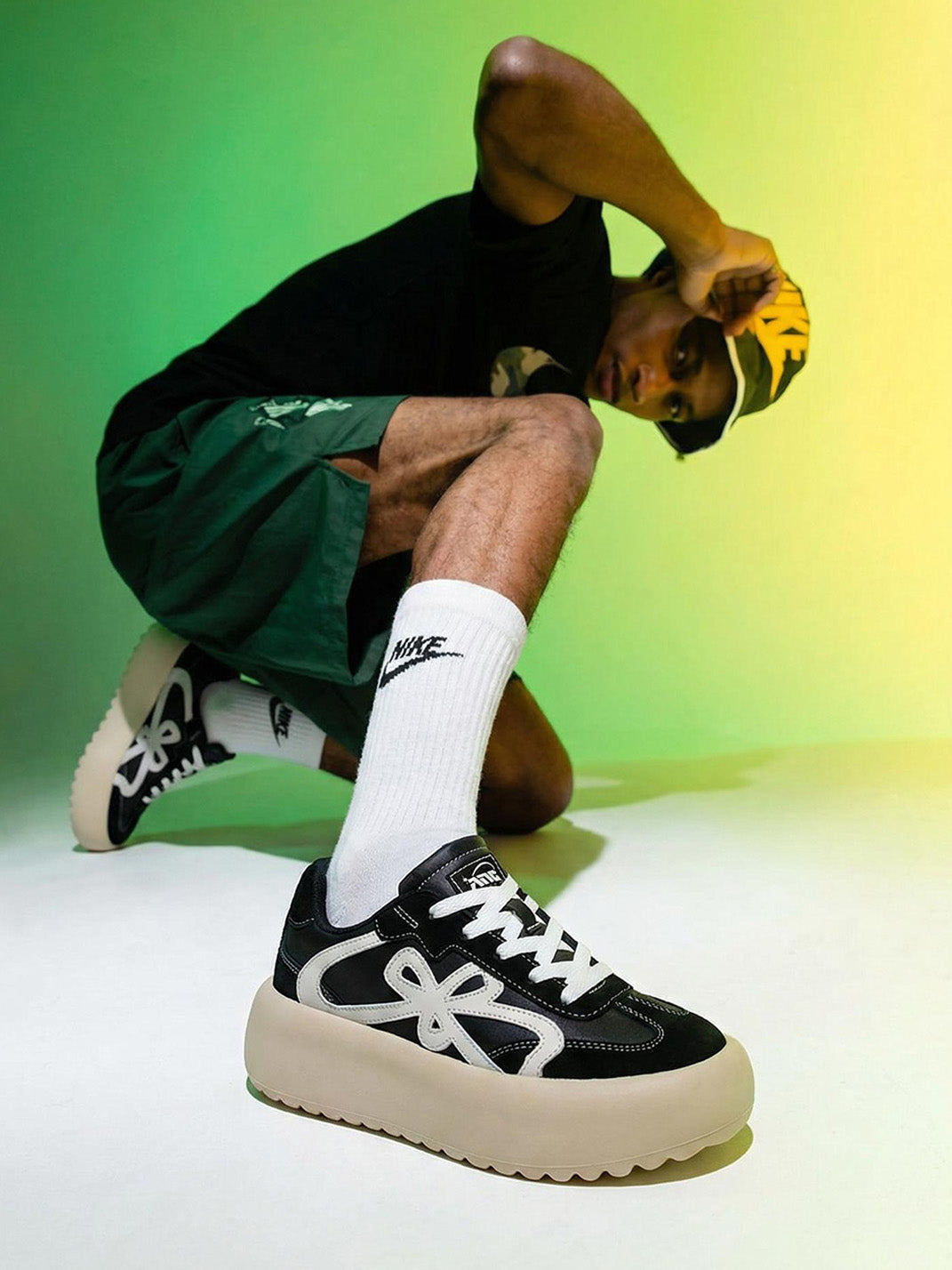 Lucky Four-Leaf Chunky Platform Sneakers