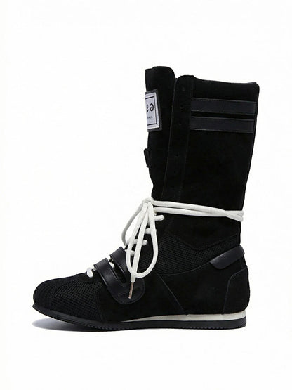 Black Knockout Pro2.0 Hybrid Velcro Boxing Trainer Boots