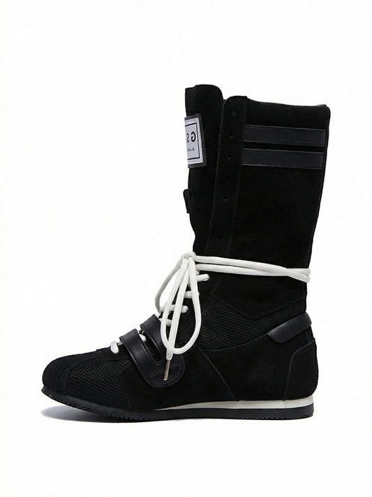 Black Knockout Pro2.0 Hybrid Velcro Boxing Trainer Boots