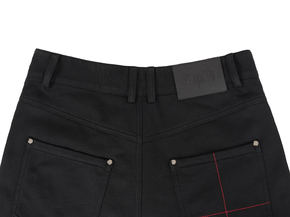 UNDERWATER Devil Embroidery Straight-Leg Pants
