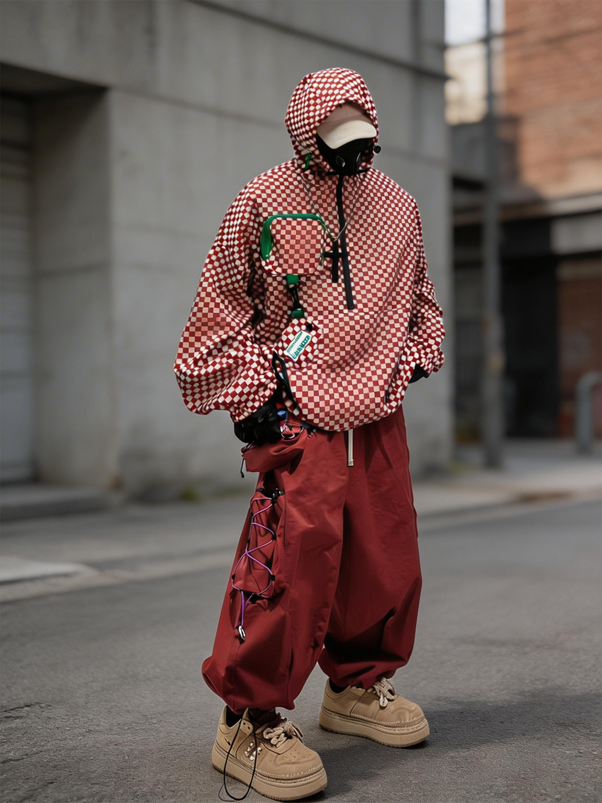 UUCSCC Checkerboard Hooded Windbreaker Hoodie
