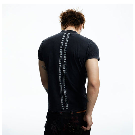 DND4DES Punk Stud Lips Print T-Shirt