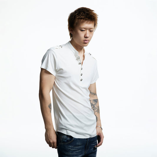 DND4DES Regal Braid Button T-Shirt