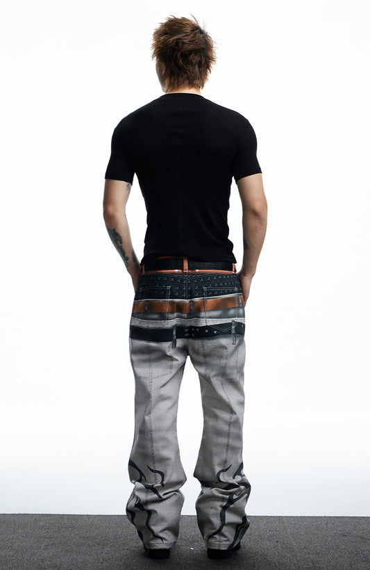 DND4DES Slim Bullet Graphic Wool-Blend Tee