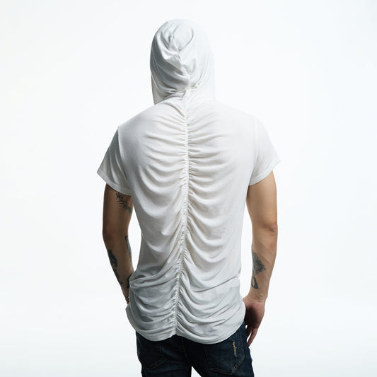DND4DES Ruched Back Hooded T-Shirt