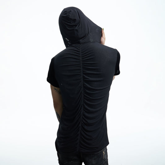 DND4DES Ruched Back Hooded T-Shirt