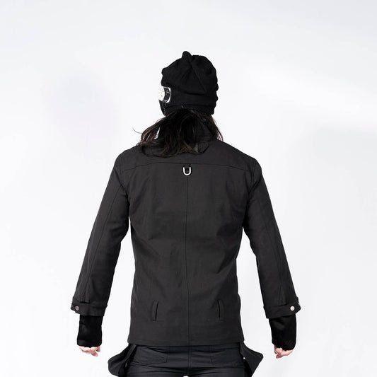 INSIDE OUT Asymmetrical Curved Zippered Jacket