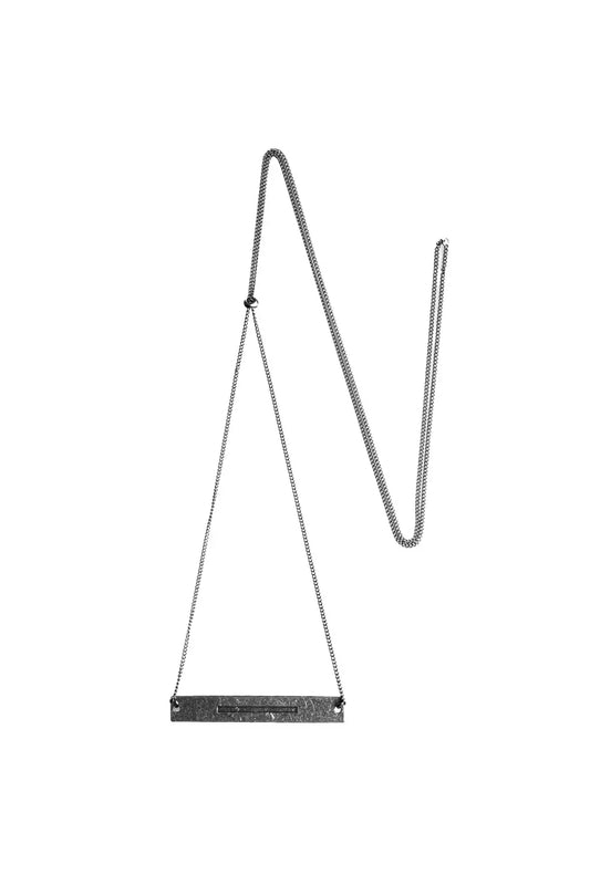 Aged Silver Anatomy Tooth Necklace