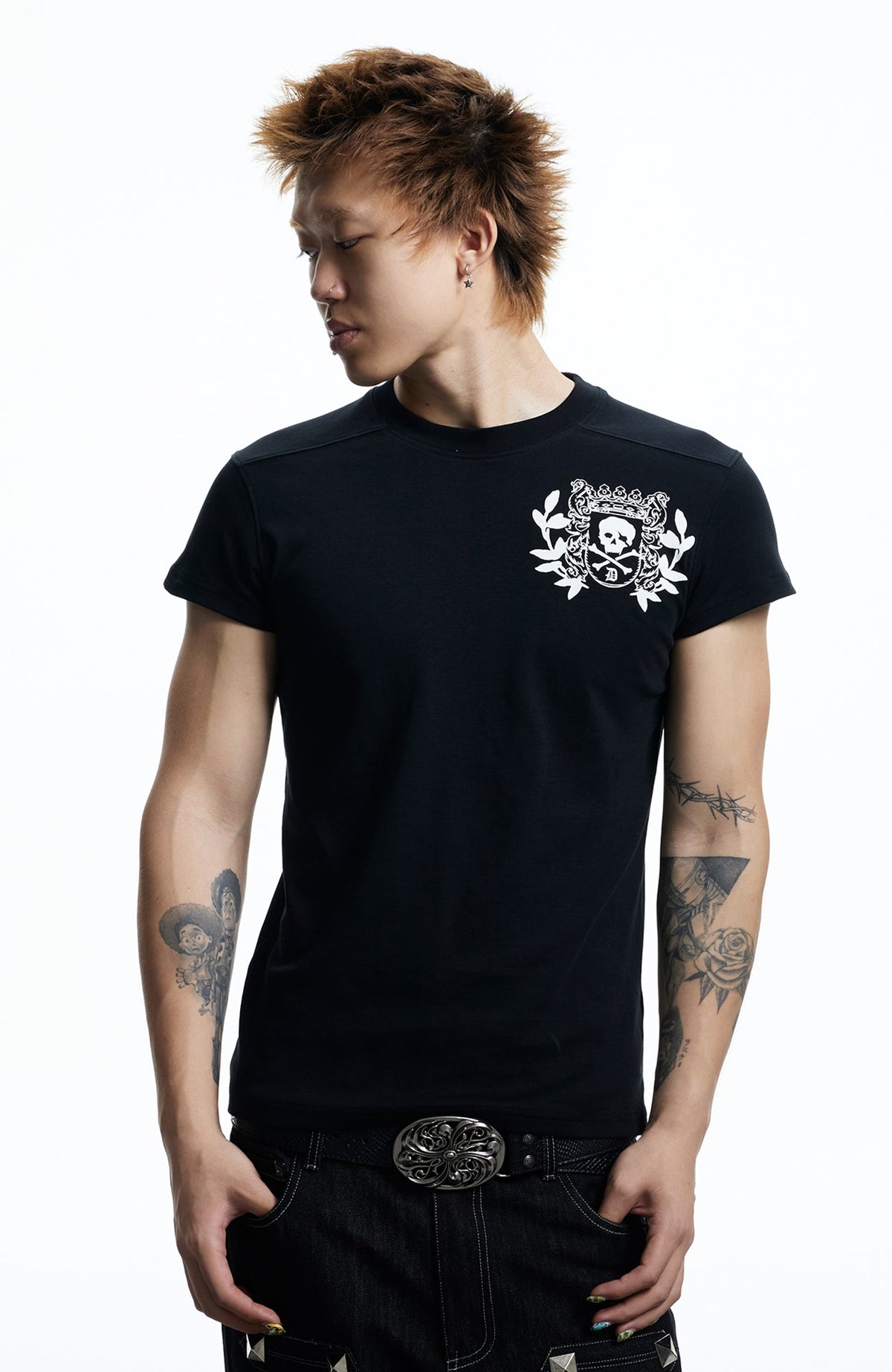 DND4DES Gothic Skull Crest T-Shirt