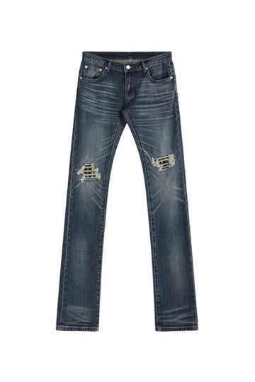 Blue Ghost Washed Aged Denim