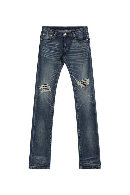 Blue Ghost Washed Aged Denim