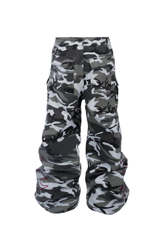 Bootleg Camo Cargo Pants