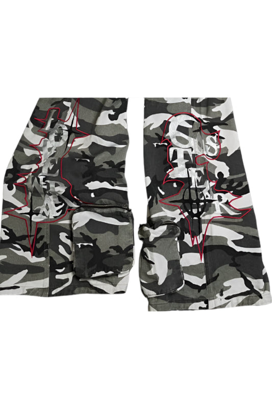 Bootleg Camo Cargo Pants
