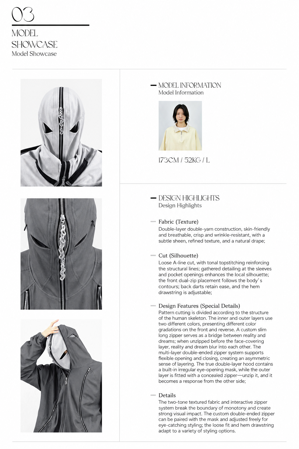 RELABEL Layered Multi-Zip Mask Hood Jacket Purple