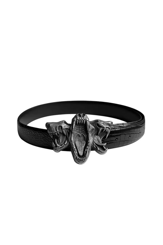 Crocodile Embossed Skeleton Belt